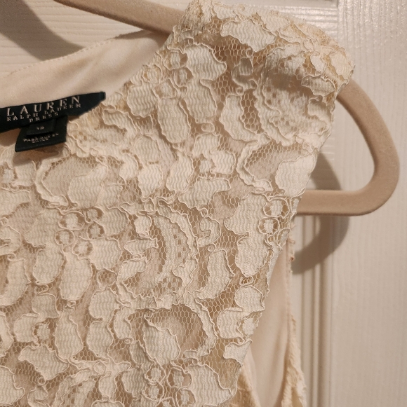 Ralph Lauren Two Tone Lace Party Dress - Picture 3 of 6
